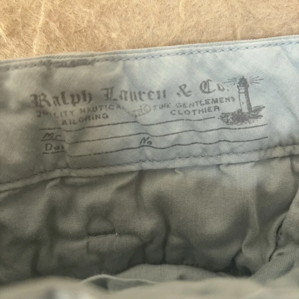 VTG Polo Ralph Lauren Slim Gi Fit Chinos Mens 33x29 Blue Lightweight - SIZE NOTE